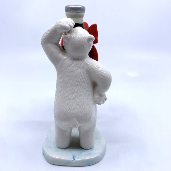 Coca-Cola Polar Bear w/Coke Bottle Figure 5.5" Tall Christmas 1997 Town Square - Picture 5 of 16